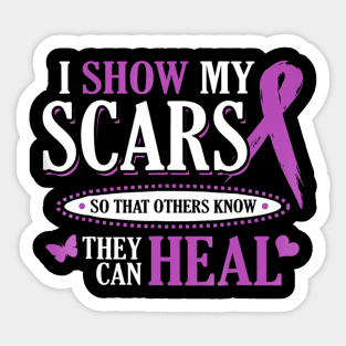 Domestic Violence Awareness Purple Ribbon Sticker